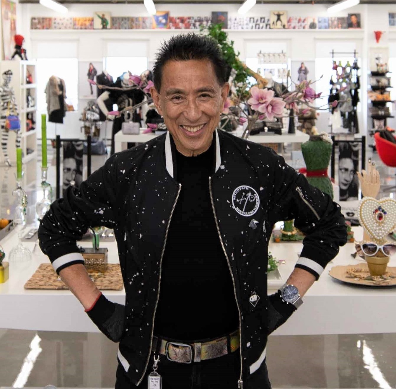 Simon Chang Denim High Waist Stretch Bermuda Shorts in Black, Wind Chi –  Style Boutique